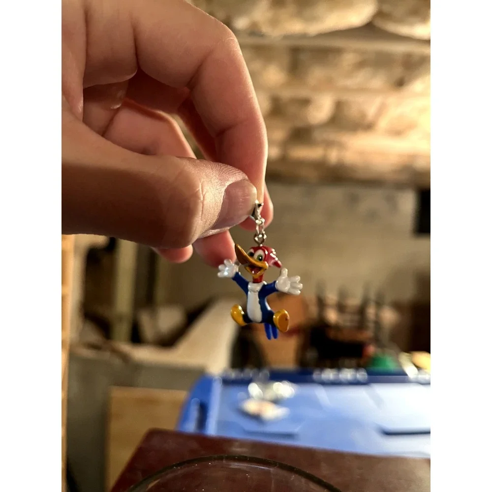 Vintage Woody Woodpecker Micro Figure Keychain Zip Pull